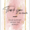 PerfectThanksNZ Custom Stickers Thank You Stickers 50pcs Pink & Gold Packaging Thank You Stickers.